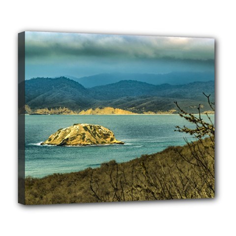 Mountains And Sea At Machalilla National Park Ecuador Deluxe Canvas 24  X 20  