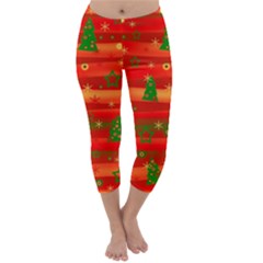 Christmas Magic Capri Winter Leggings  by Valentinaart