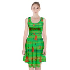 Xmas Magical Design Racerback Midi Dress