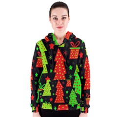 Merry Xmas Women s Zipper Hoodie