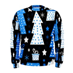 Blue Playful Xmas Men s Sweatshirt