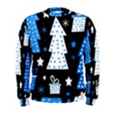 Blue playful Xmas Men s Sweatshirt View1