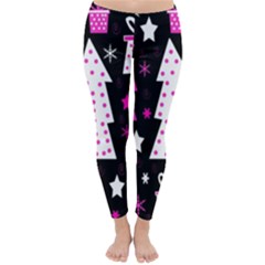 Pink Playful Xmas Classic Winter Leggings