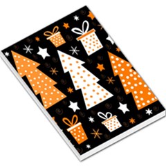 Orange Playful Xmas Large Memo Pads by Valentinaart