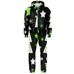 Green Playful Xmas Hooded Jumpsuit (men) 