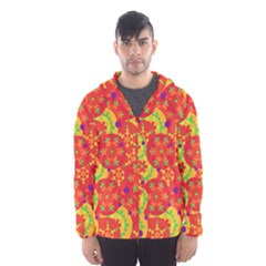 Orange Design Hooded Wind Breaker (men)