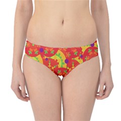 Orange Design Hipster Bikini Bottoms