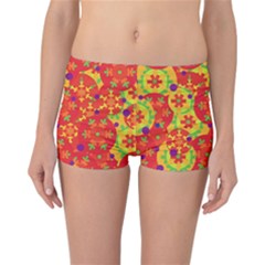 Orange Design Reversible Boyleg Bikini Bottoms