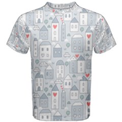 Houses Pattern Men s Cotton Tee