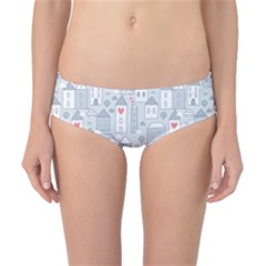 Houses Pattern Classic Bikini Bottoms