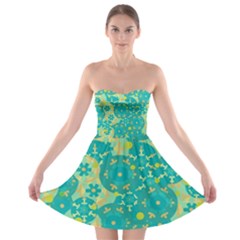 Cyan design Strapless Bra Top Dress