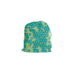 Cyan design Drawstring Pouches (XS) 