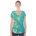 Cyan design Short Sleeve Front Detail Top View1