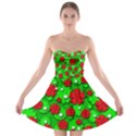 Xmas flowers Strapless Bra Top Dress View1