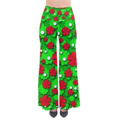 Xmas Flowers Pants by Valentinaart