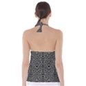 Black and White Tribal Pattern Babydoll Tankini Top View2