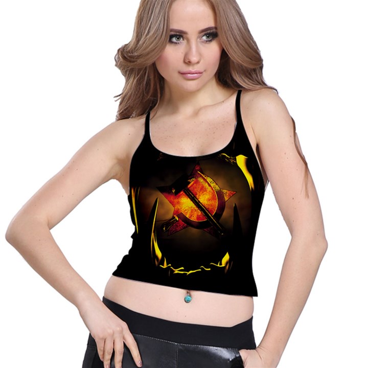 HAMMER AND SICKLE Spaghetti Strap Bra Top