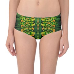 Magical Forest Of Freedom And Hope Mid-waist Bikini Bottoms