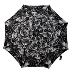 Black And White Passion Flower Passiflora  Hook Handle Umbrellas (medium) by yoursparklingshop