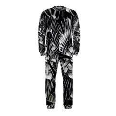 Black And White Passion Flower Passiflora  Onepiece Jumpsuit (kids)