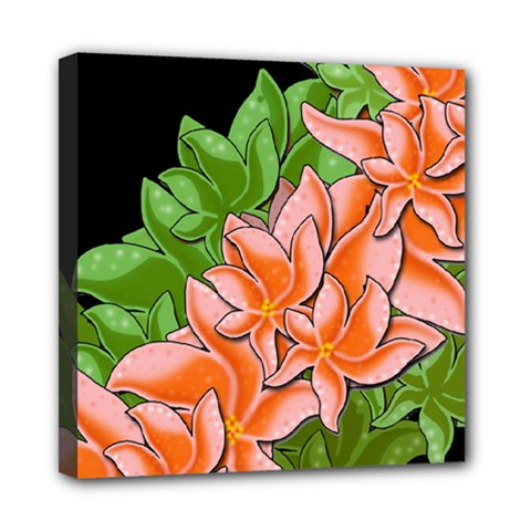 Decorative Flowers Mini Canvas 8  X 8 