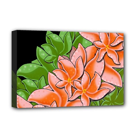 Decorative Flowers Deluxe Canvas 18  X 12  