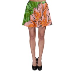 Decorative Flowers Skater Skirt