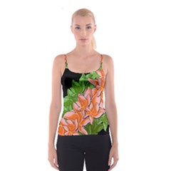 Decorative Flowers Spaghetti Strap Top