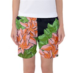 Decorative Flowers Women s Basketball Shorts