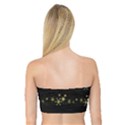 Yellow elegant Xmas snowflakes Bandeau Top View2