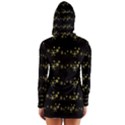 Yellow elegant Xmas snowflakes Women s Long Sleeve Hooded T-shirt View2