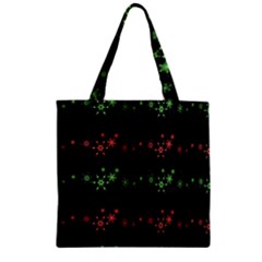 Decorative Xmas Snowflakes Zipper Grocery Tote Bag by Valentinaart