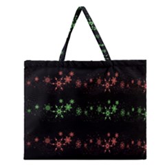 Decorative Xmas Snowflakes Zipper Large Tote Bag by Valentinaart