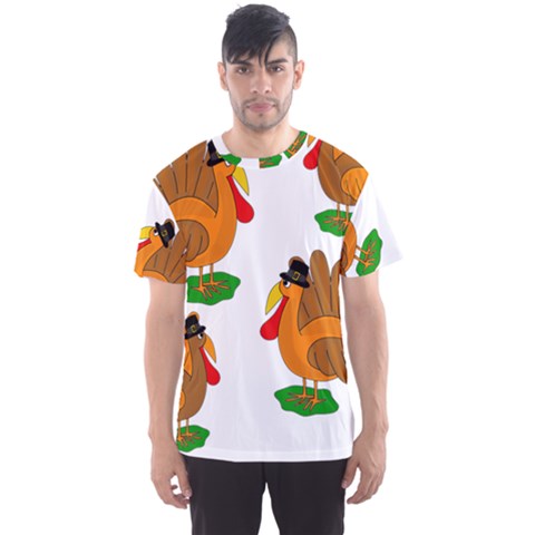 Thanksgiving Turkeys Men s Sport Mesh Tee by Valentinaart