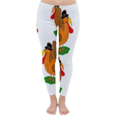 Thanksgiving Turkeys Classic Winter Leggings