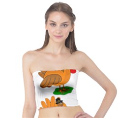 Thanksgiving Turkeys Tube Top by Valentinaart