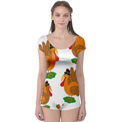 Thanksgiving Turkeys Boyleg Leotard  by Valentinaart