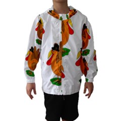 Thanksgiving Turkeys Hooded Wind Breaker (kids)