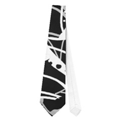 Red Abstract Flowers Neckties (one Side) 