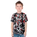 Red abstract flowers Kids  Cotton Tee View1