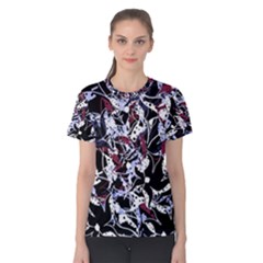 Decorative Abstract Floral Desing Women s Cotton Tee