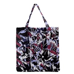 Decorative Abstract Floral Desing Grocery Tote Bag