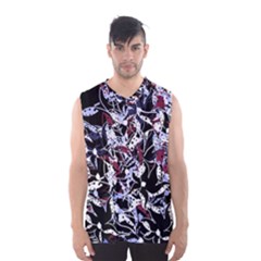 Decorative Abstract Floral Desing Men s Basketball Tank Top by Valentinaart