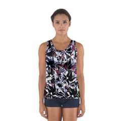 Decorative Abstract Floral Desing Women s Sport Tank Top  by Valentinaart