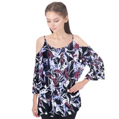 Decorative Abstract Floral Desing Flutter Tees