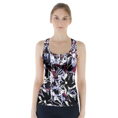 Decorative Abstract Floral Desing Racer Back Sports Top by Valentinaart