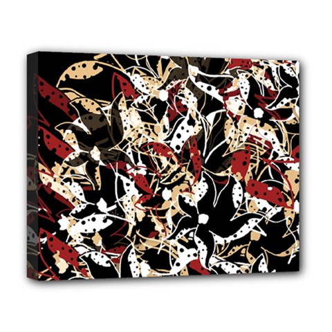 Abstract Floral Design Deluxe Canvas 20  X 16   by Valentinaart