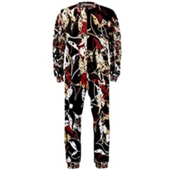 Abstract Floral Design Onepiece Jumpsuit (men) 