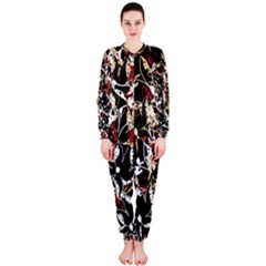 Abstract Floral Design Onepiece Jumpsuit (ladies) 