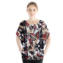 Abstract Floral Design Blouse